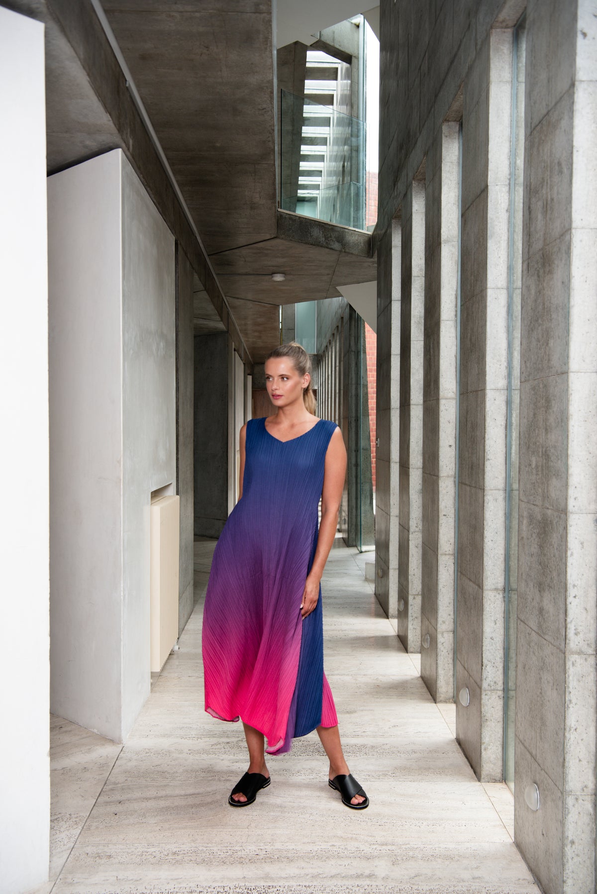 Alquema | Long Estrella Dress / Lapis Barbie