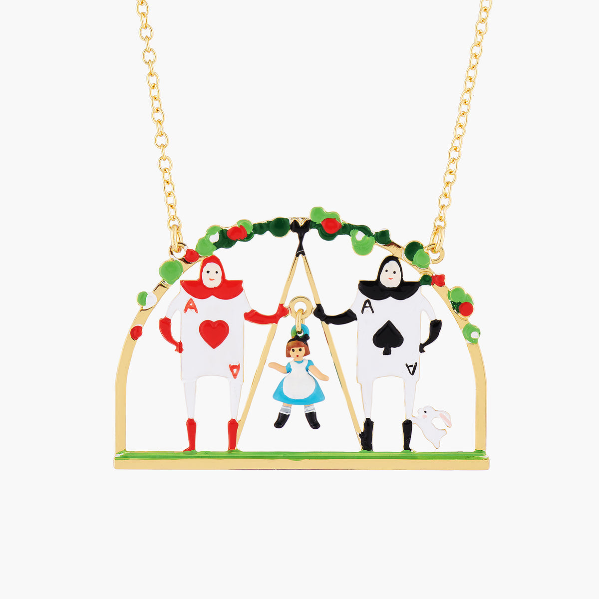 Alice And Theé Card Soldiers Pendant Necklace | AMAL3091