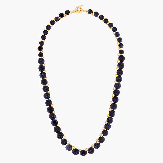 Deep Sparkling Blue Round Stones La Diamantine Choker Necklace