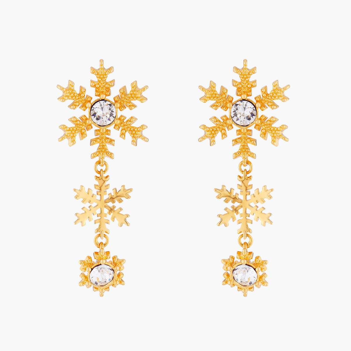 Golden Snowflakes Earrings | AMSC1011