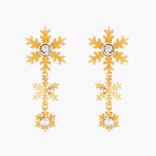 Golden Snowflakes Earrings | AMSC1011