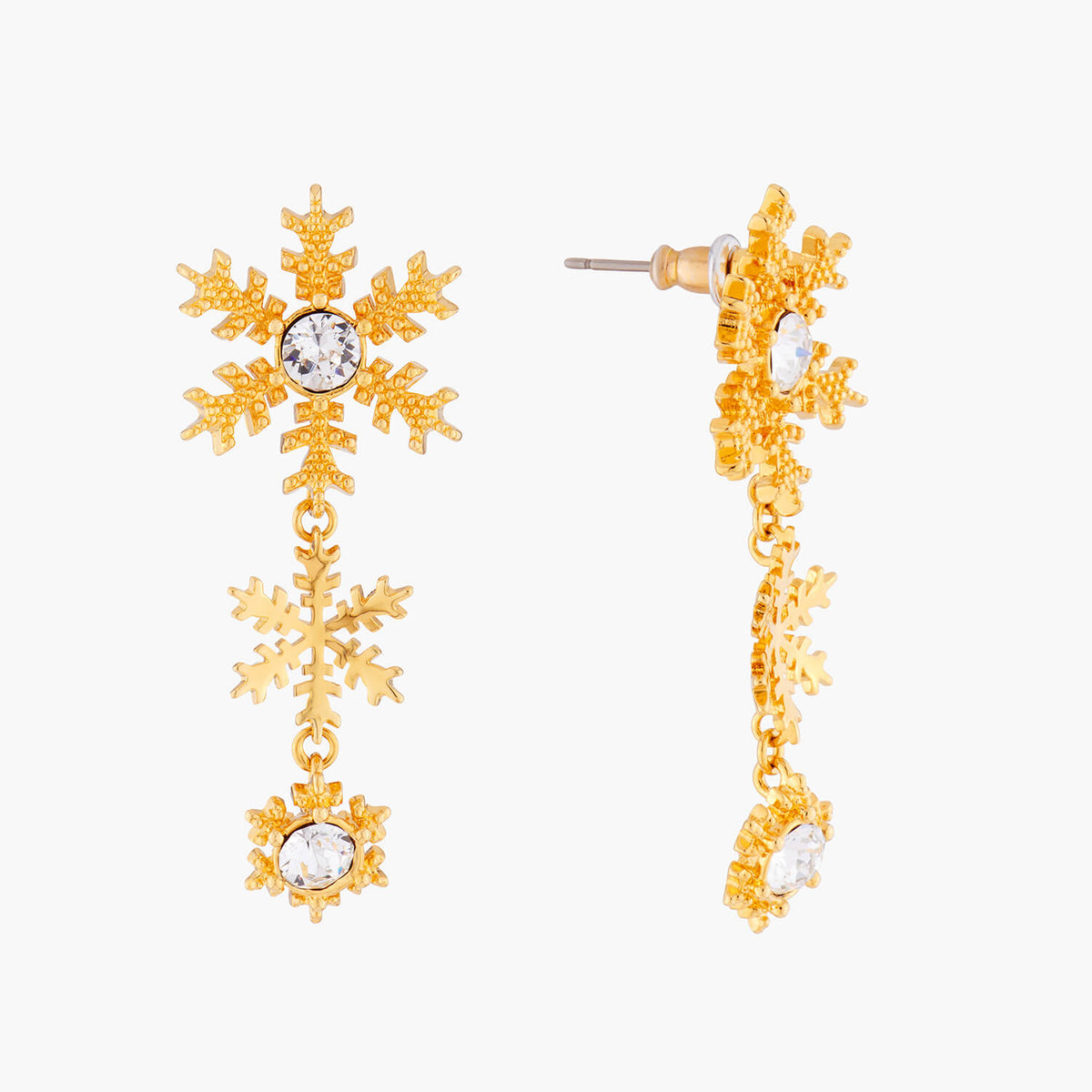 Golden Snowflakes Earrings | AMSC1011