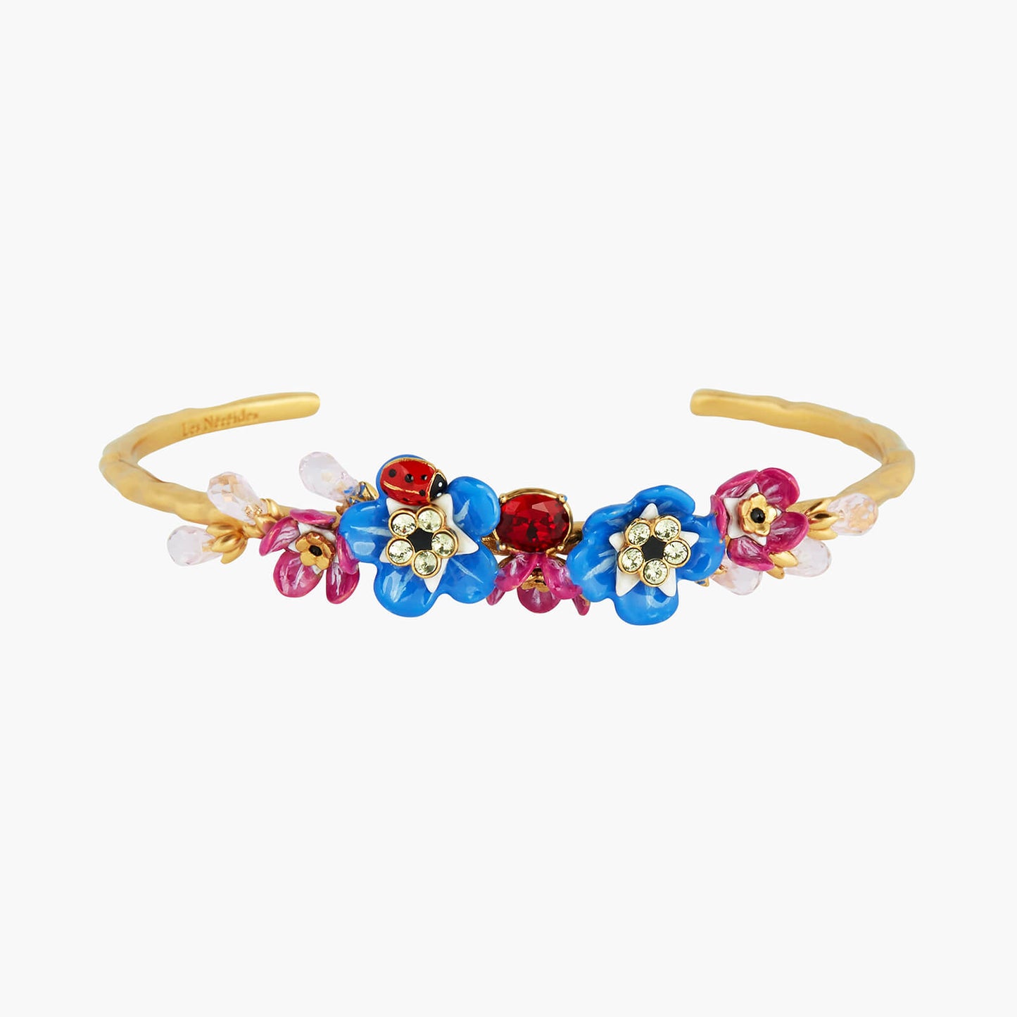 Forget-Me-Not Flower And Ladybird Bangle Bracelet | ANBM2011
