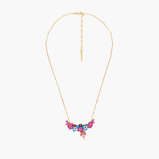Forget-Me-Not Rosebuds And Ladybird Statement Necklace