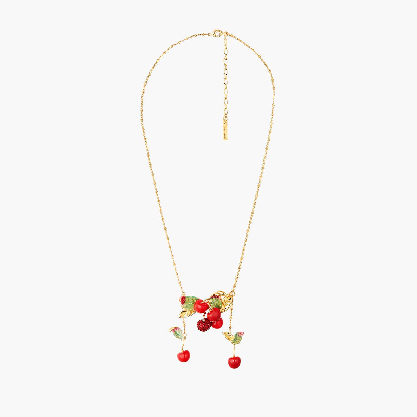 Cherries And Leave Statement Necklace