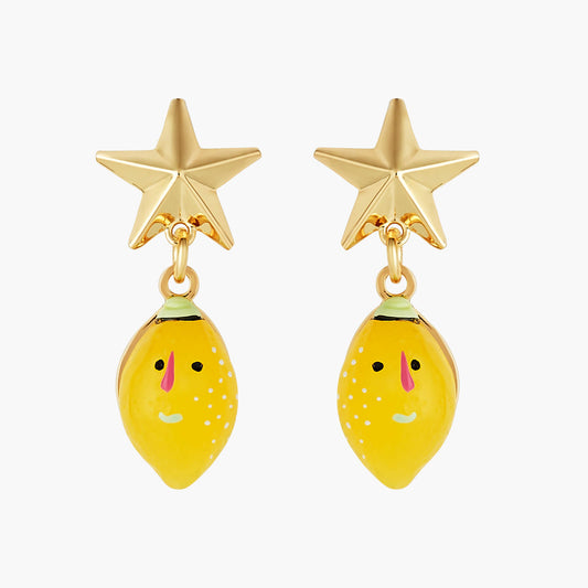 Fruit Circus Lemon And Stars Earrings