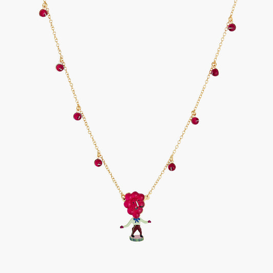 Fruit Circus Juggling Grapes Pendant Necklace