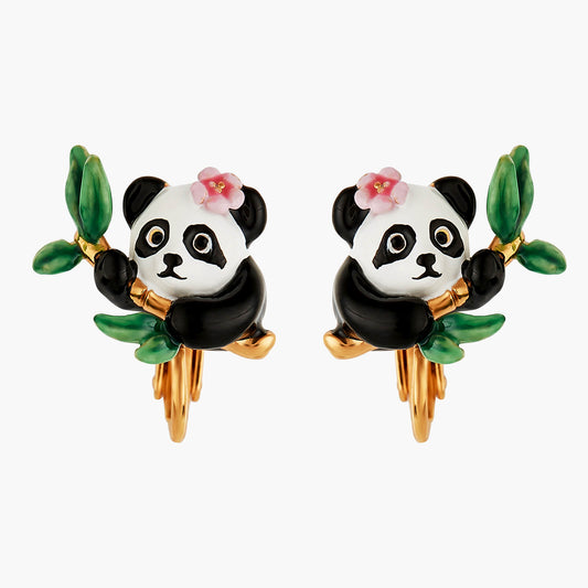 Panda And Flowers Earrings | ANFL1011