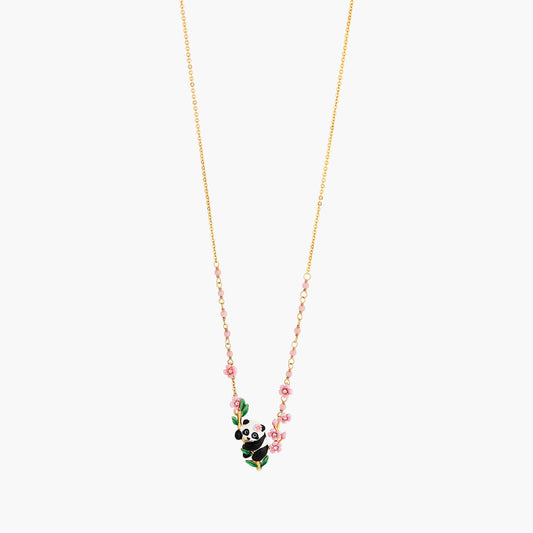 Panda And Flowers Statement Necklace | ANFL3011