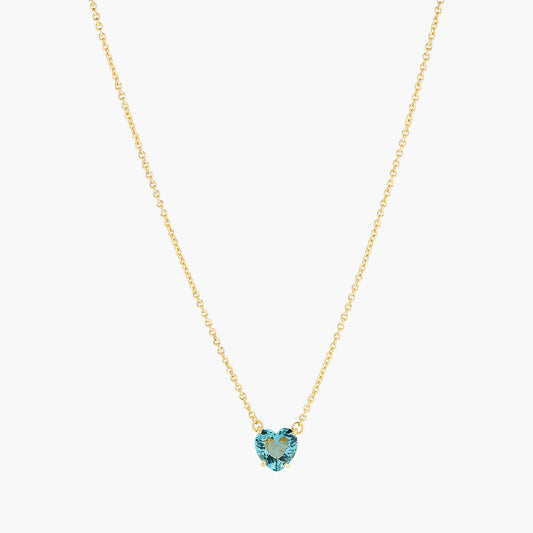 La Diamantine Acqua Azzurra Hearthstone Pendant Necklace