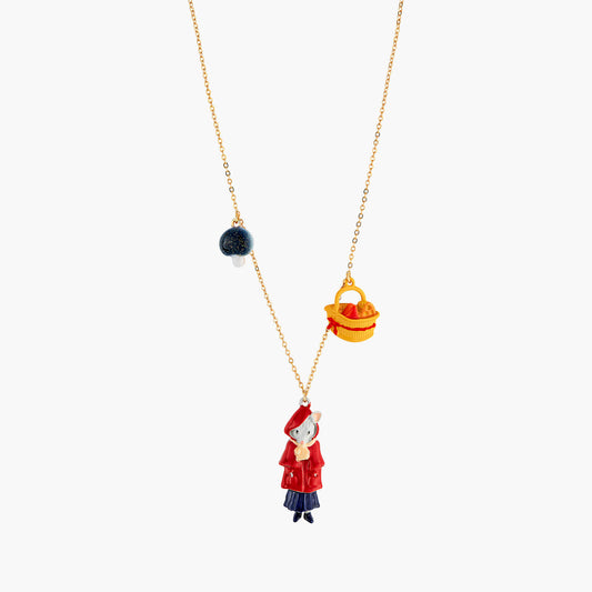 Little Mouse Little Red Riding Hood Mushroom And Cheese Pieces Necklace | ANNA3011