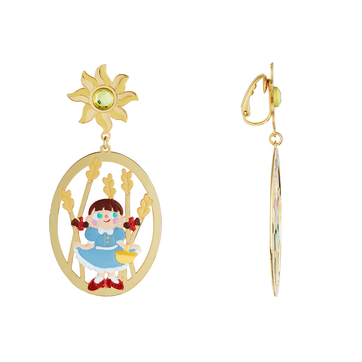 Theé Toto & Dorothy Dorothy And Theé Scarecrow Asymmetrical Earrings | anoz1061