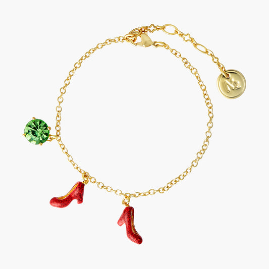 Theé Toto & Dorothy Faceted Crystal And Shoes Charm Bracelet