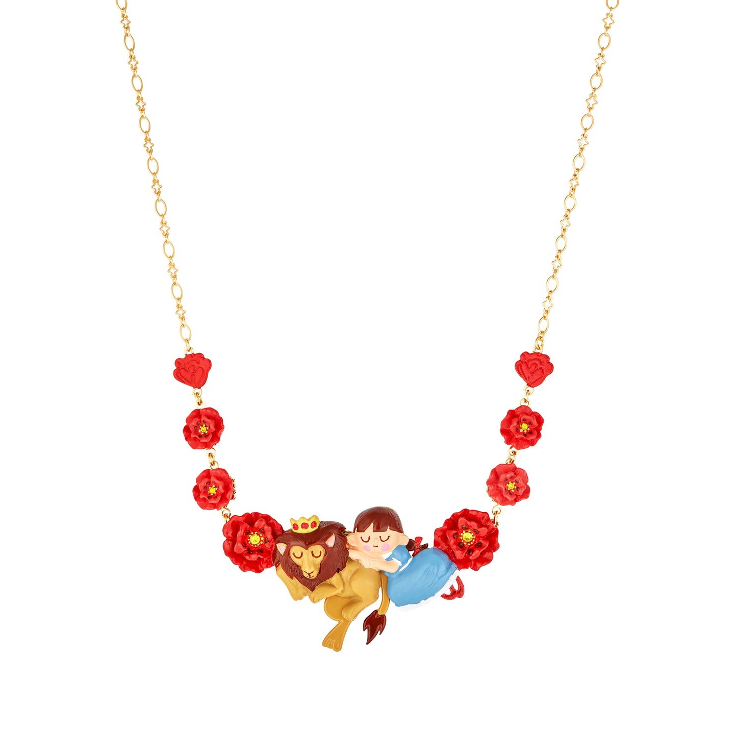 Theé Toto & Dorothy Dorothy, Theé Cowardly Lion And Poppy Statement Necklace | anoz3091