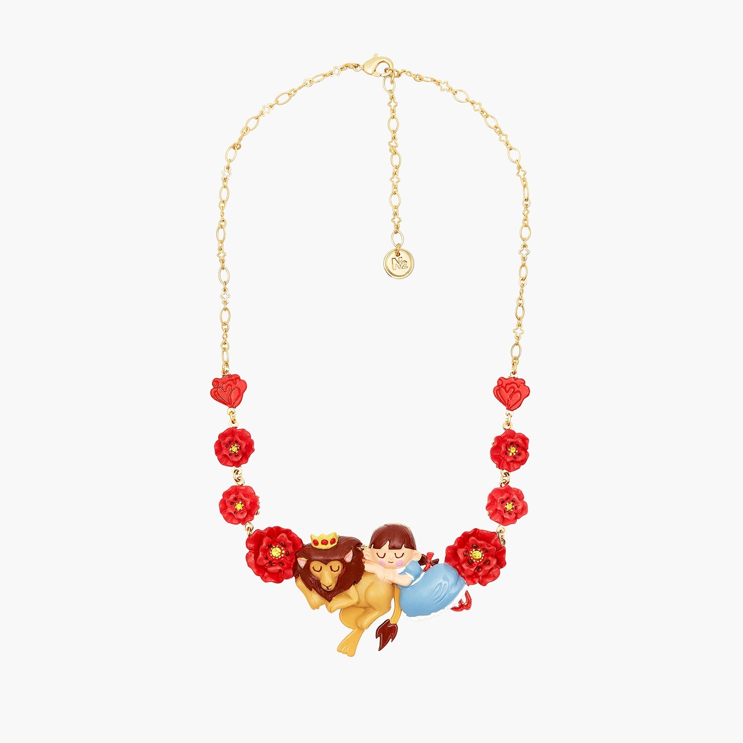 Theé Toto & Dorothy Dorothy, Theé Cowardly Lion And Poppy Statement Necklace | anoz3091