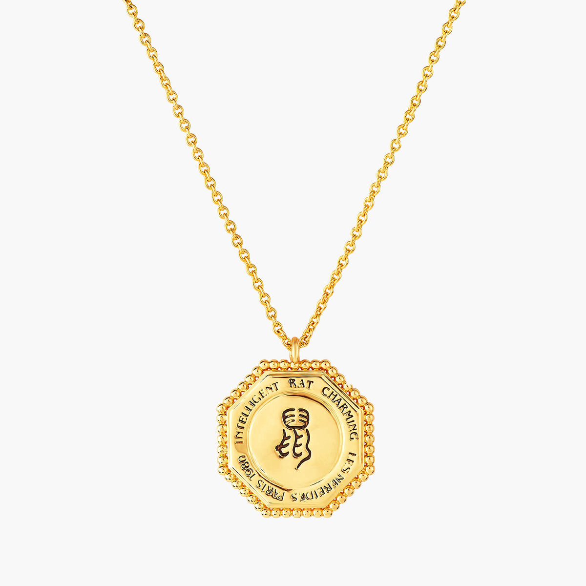 Rat Zodiac Sign Pendant Necklace | ANZA3011