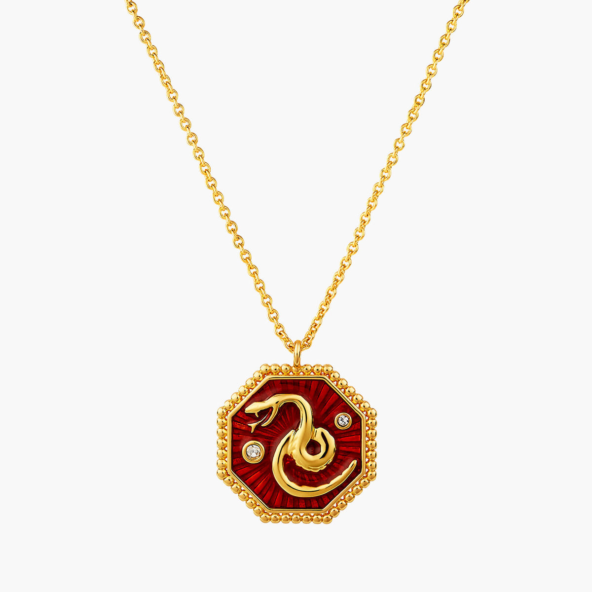 Snake Zodiac Sign Pendant Necklace | anza3061