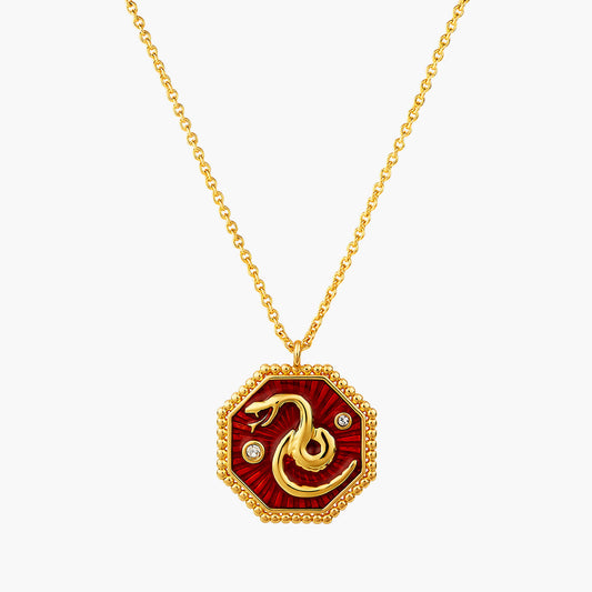 Snake Zodiac Sign Pendant Necklace