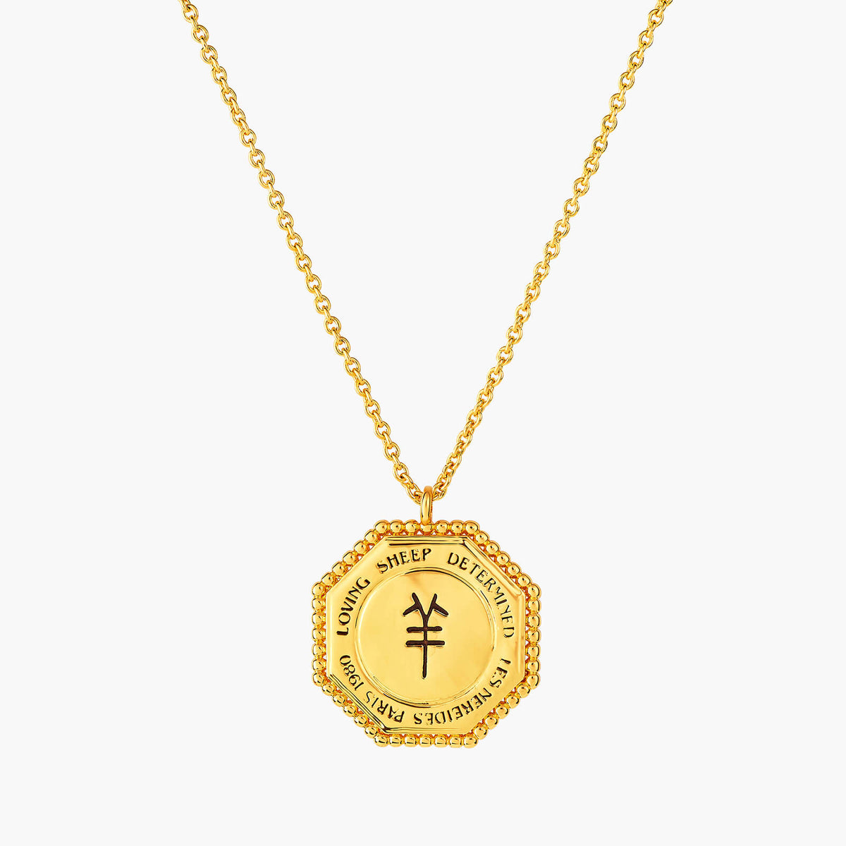 Sheep Zodiac Sign Pendant Necklace | ANZA3081