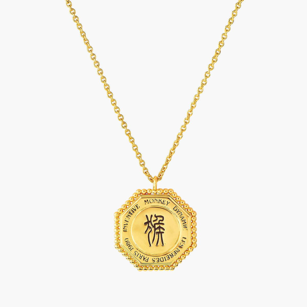 Monkey Zodiac Sign Pendant Necklace | ANZA3091
