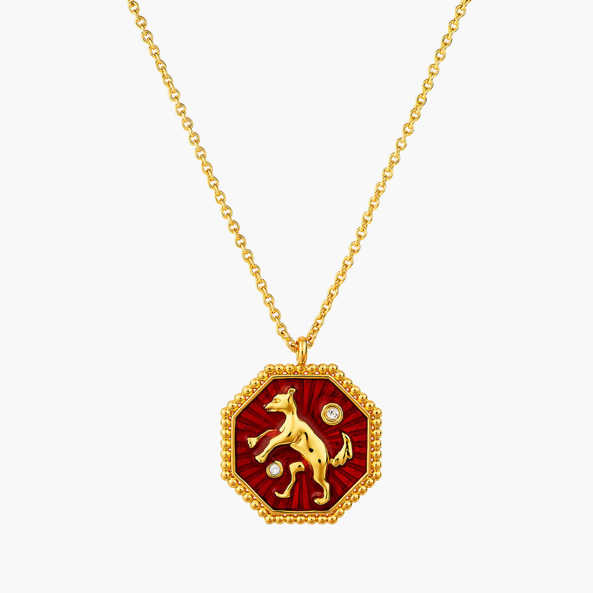 Dog Zodiac Sign Pendant Necklace | ANZA3111