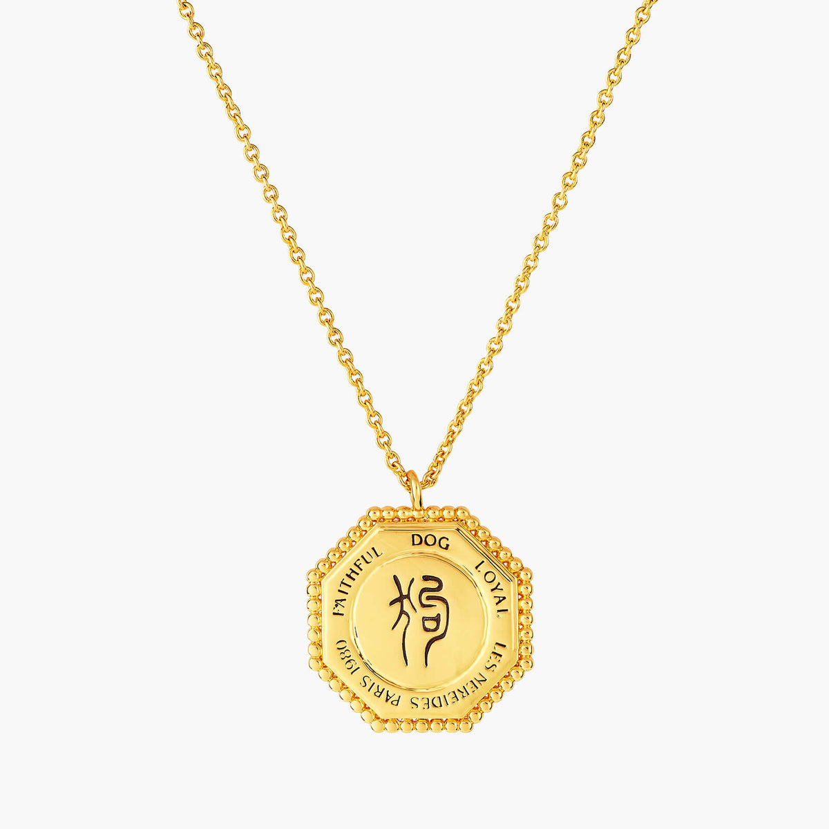 Dog Zodiac Sign Pendant Necklace | ANZA3111