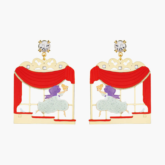Cinderella And Faceted Crystal Earrings | AOCE1021