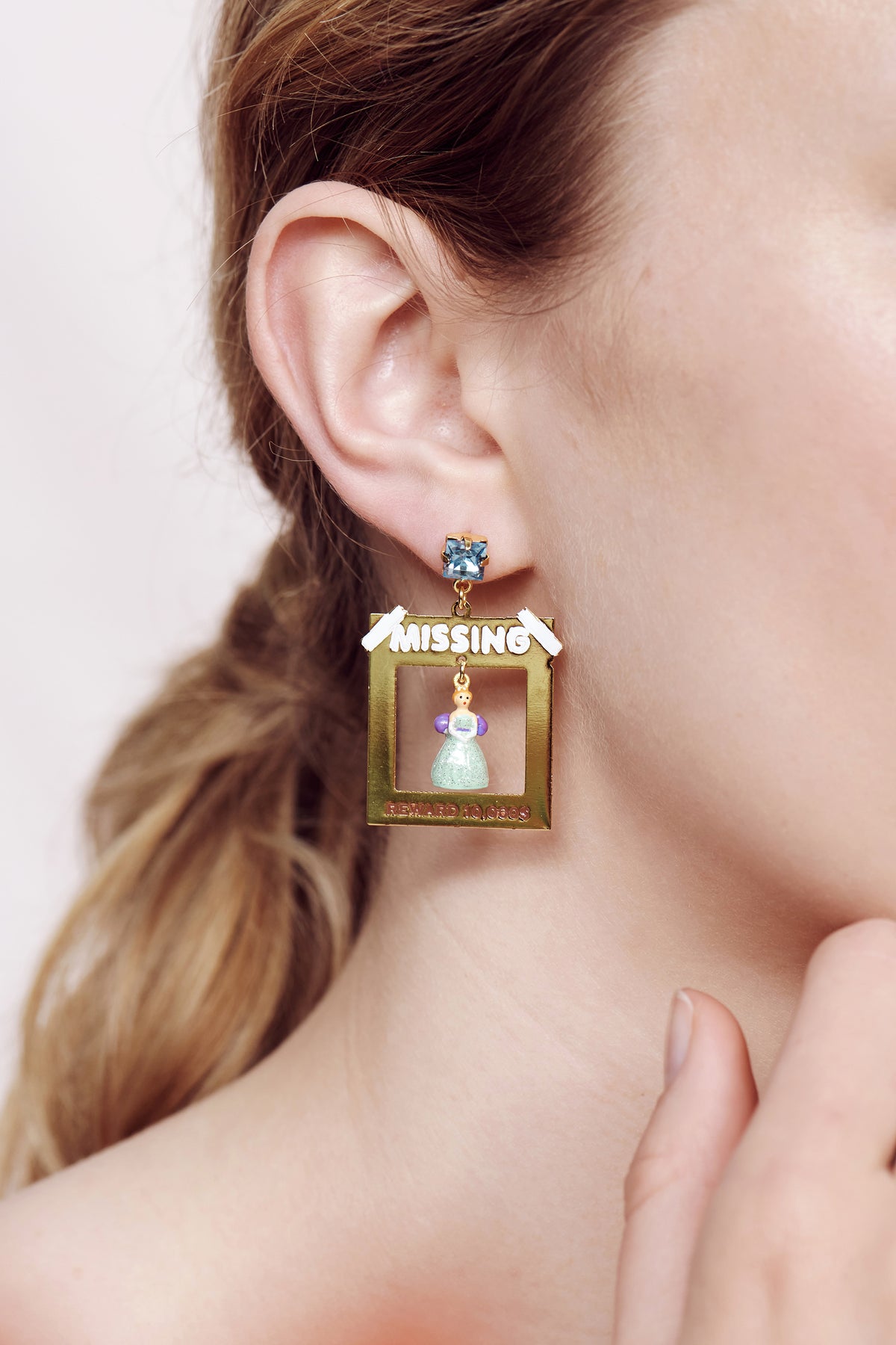 Cinderella, Slipper And Faceted Crystal Earrings | AOCE1121