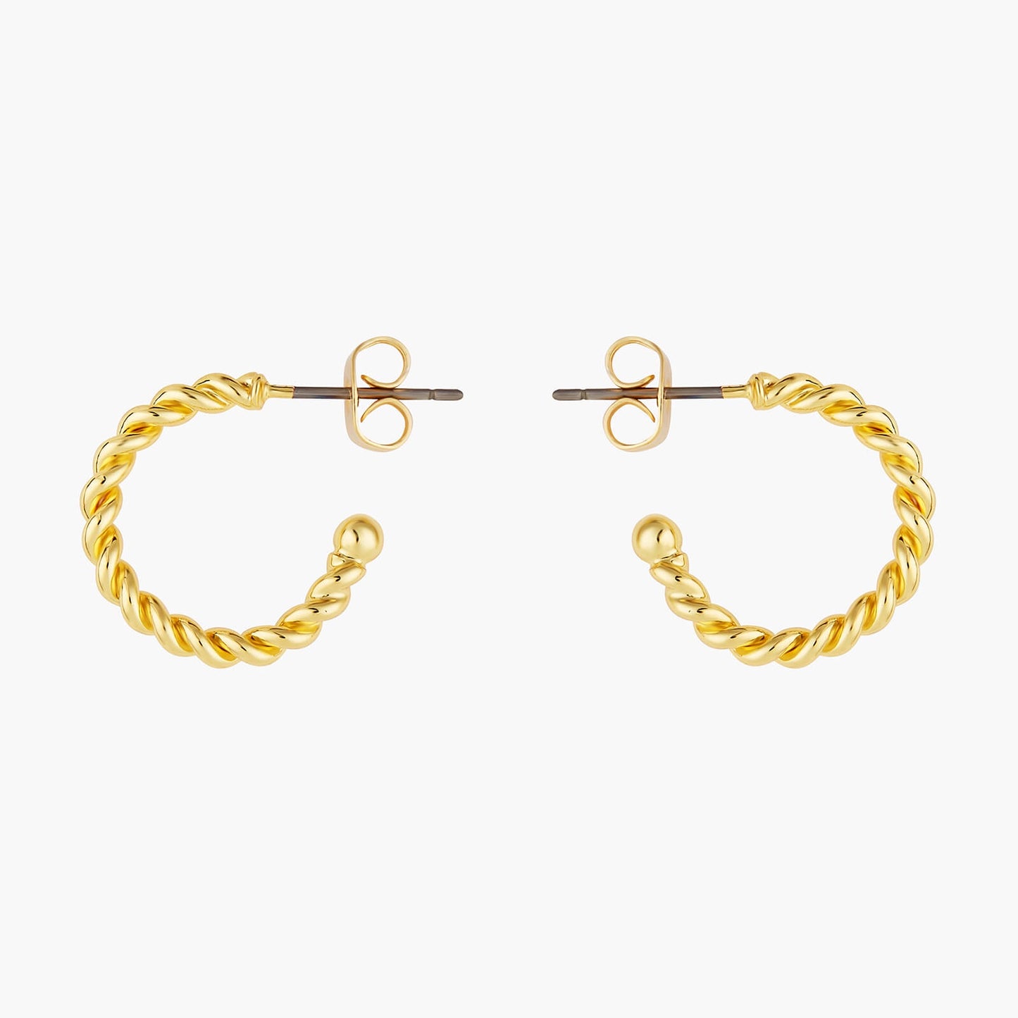 Twisted Hoops Post Earrings