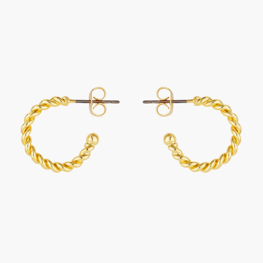 Twisted Hoops Post Earrings