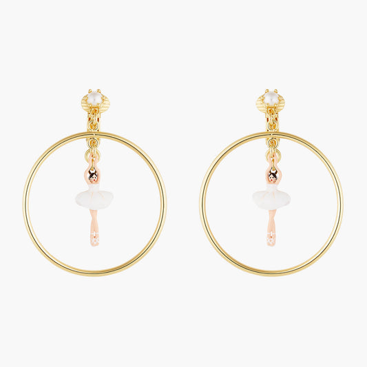 Mini Pas De Deux Blanc Earrings