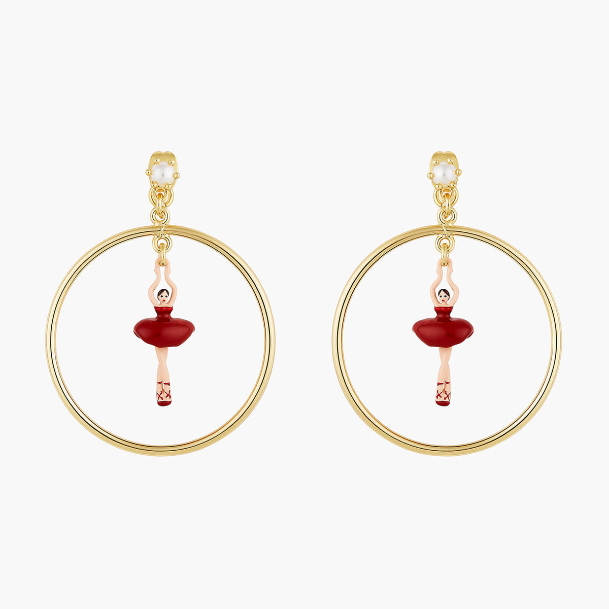 Mini Pas De Deux Rouge Earrings | AOMDD1036