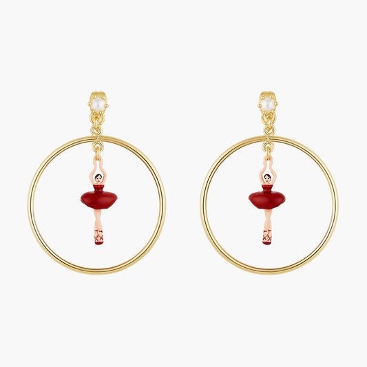 Mini Pas De Deux Rouge Earrings