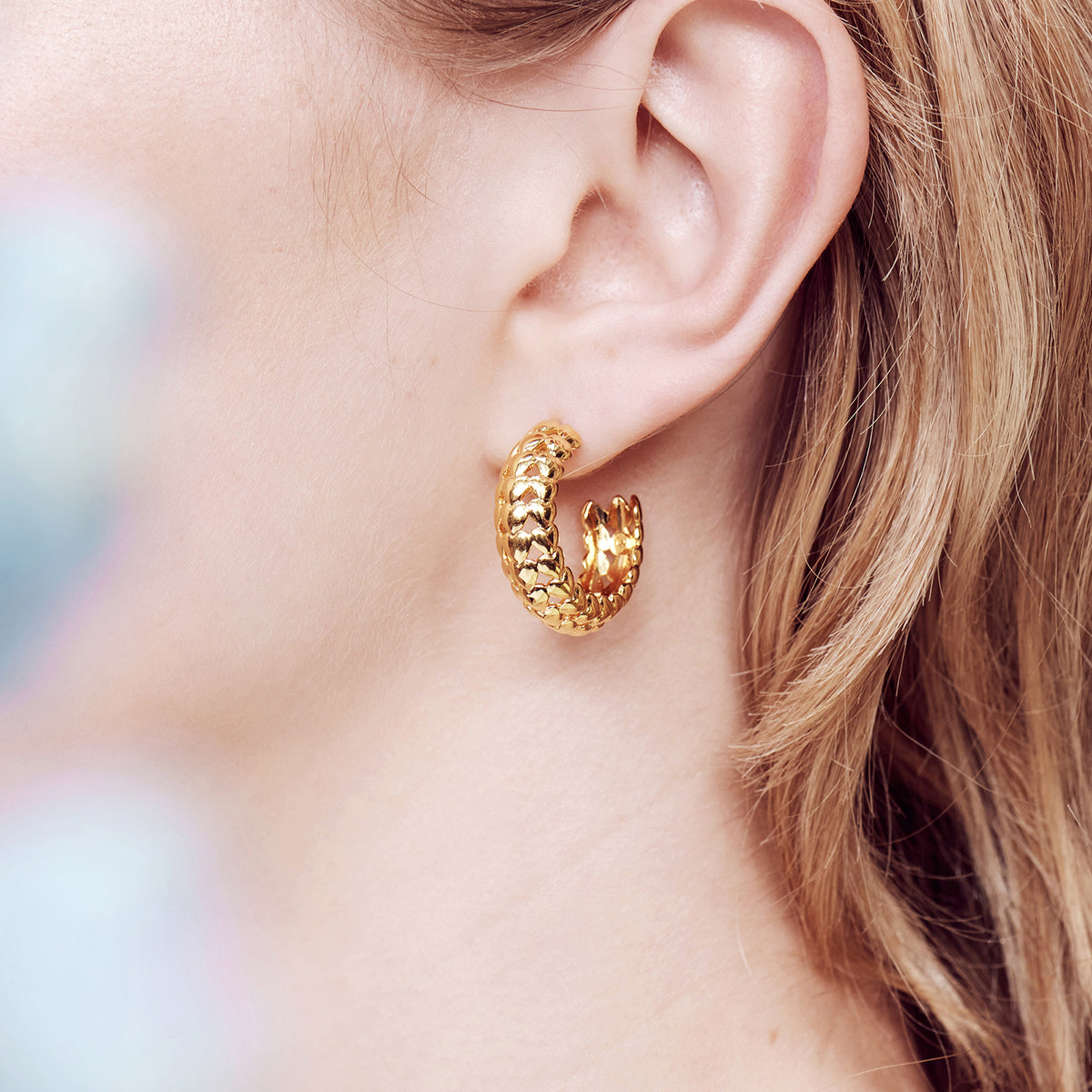 Heart In The Sky Hoop Earrings | AOMI1051
