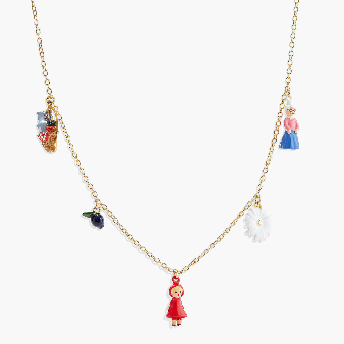 Little Red Riding Hood Picnic Pendant Necklace | APBB3111