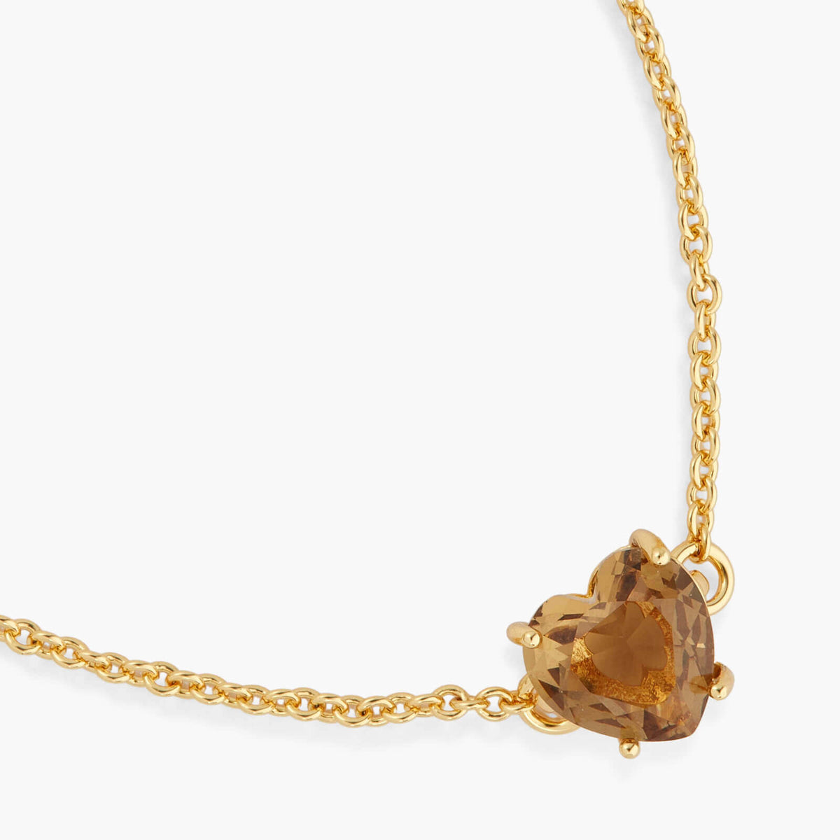 Golden Brown Diamantine Fine Heart Bracelet | APLD2531