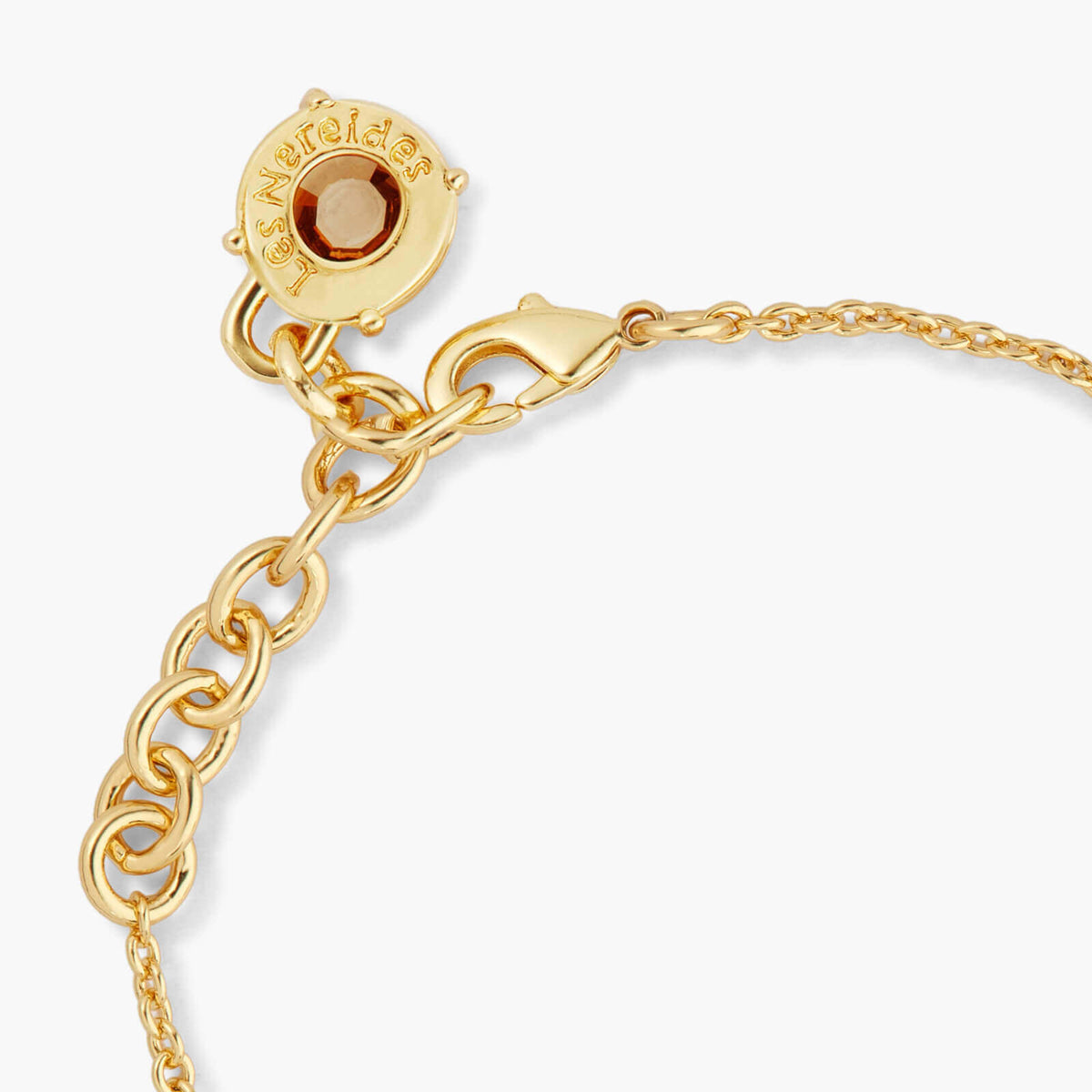 Golden Brown Diamantine Fine Heart Bracelet | APLD2531