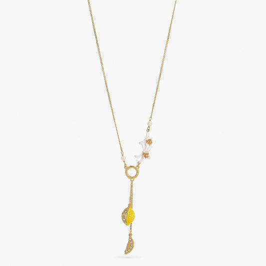 LEMON AND LEMON BLOSSOM PENDANT NECKLACE | APMI3021