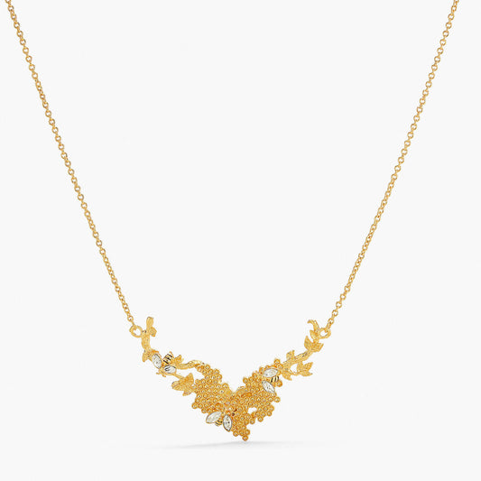 Bee And Honeycomb Statement Necklace | APNF3081