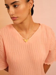 Bee And Honeycomb Statement Necklace | APNF3081
