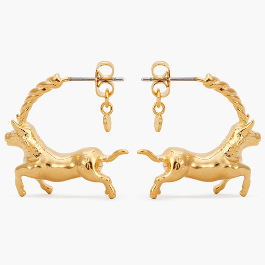 Taurus Astrological Sign Hoop Earrings