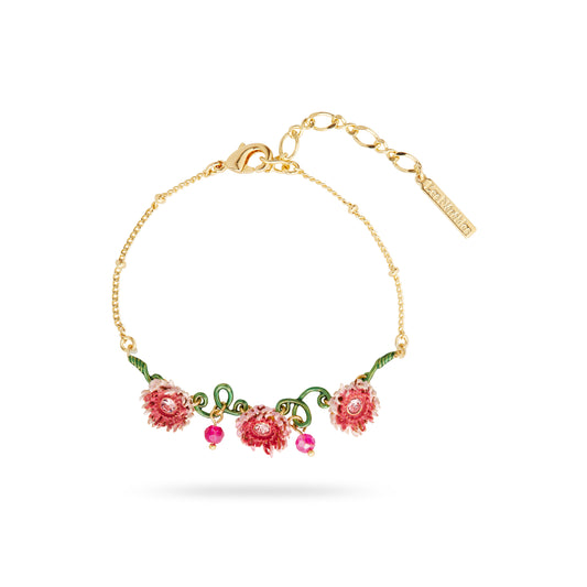Chrysanthemum And Stem Fine Bracelet