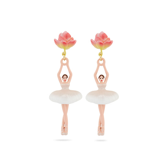 Lotus Flower Ballerina Earrings