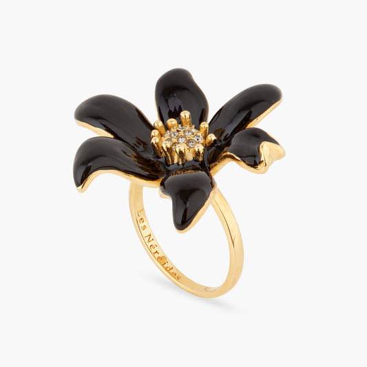 Black Lily Fine Ring | AQFN6011