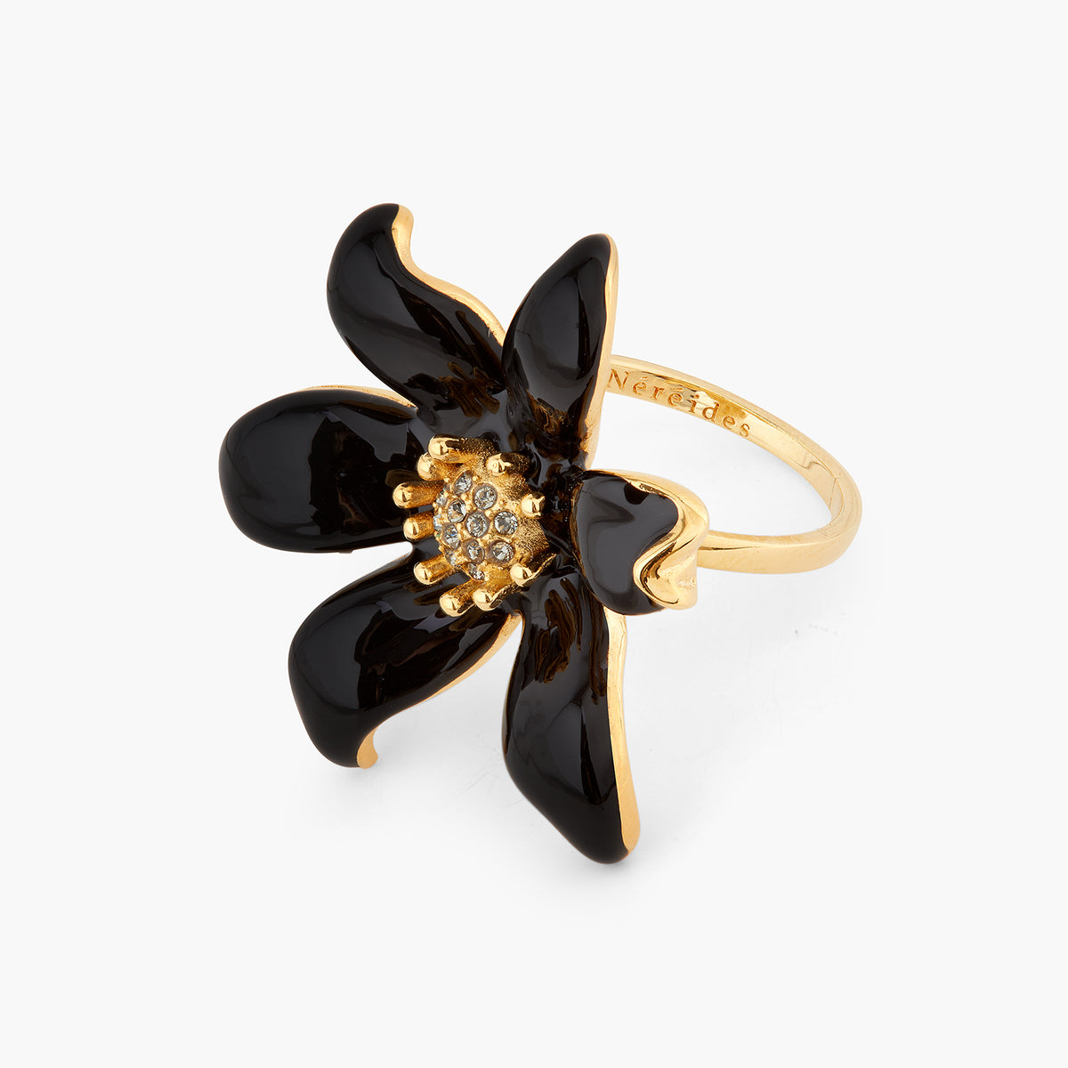 Black Lily Fine Ring | AQFN6011