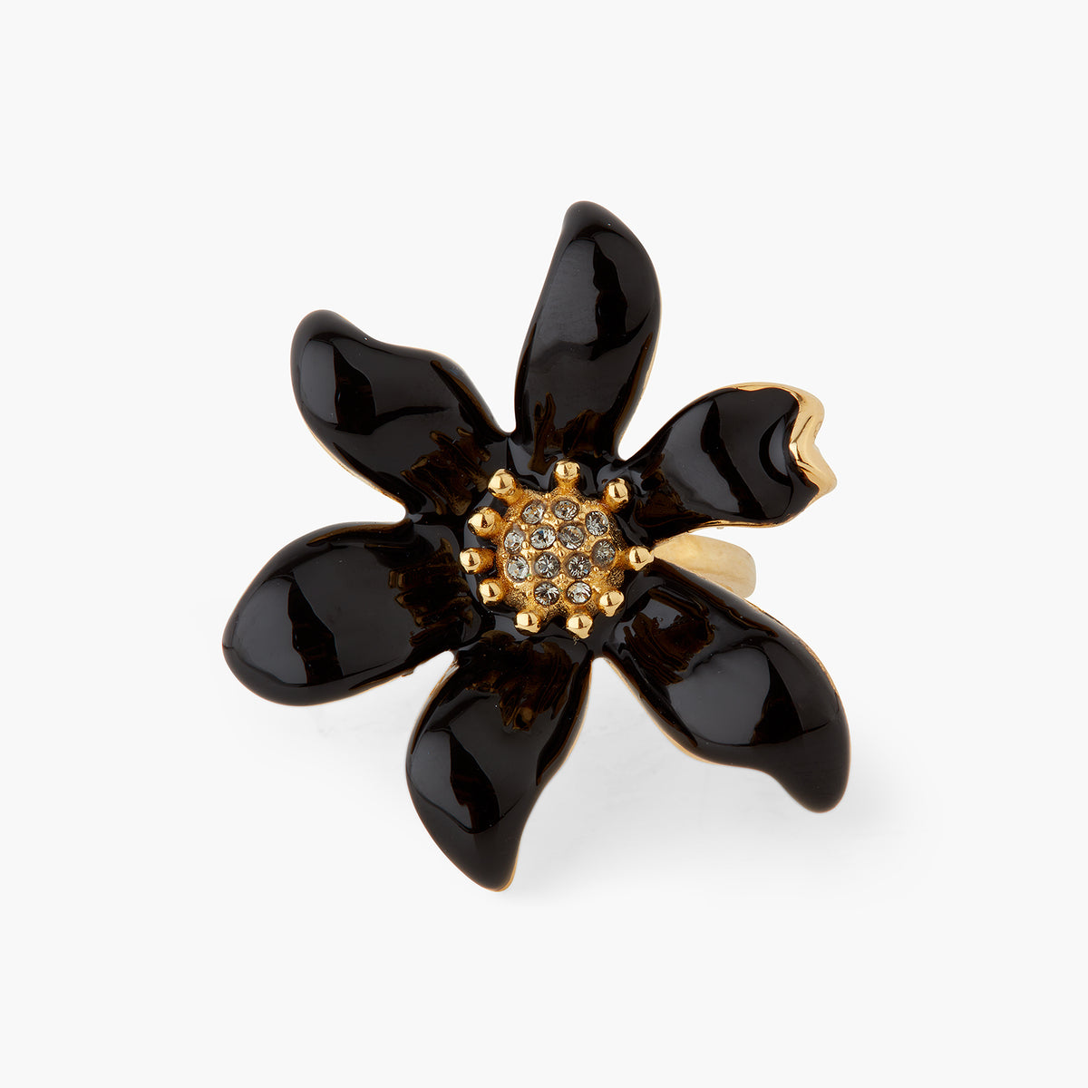 Black Lily Fine Ring | AQFN6011