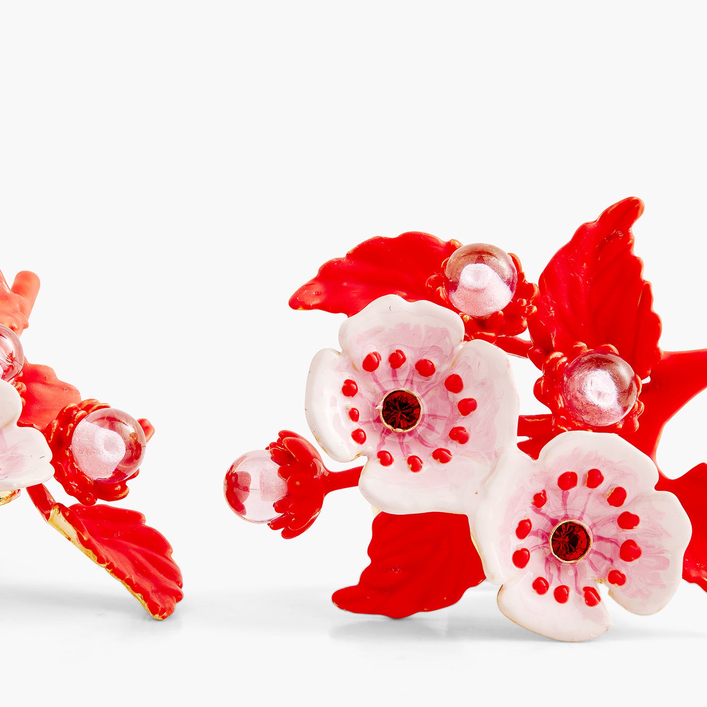 Anemone and crystal earrings | AQHC1011