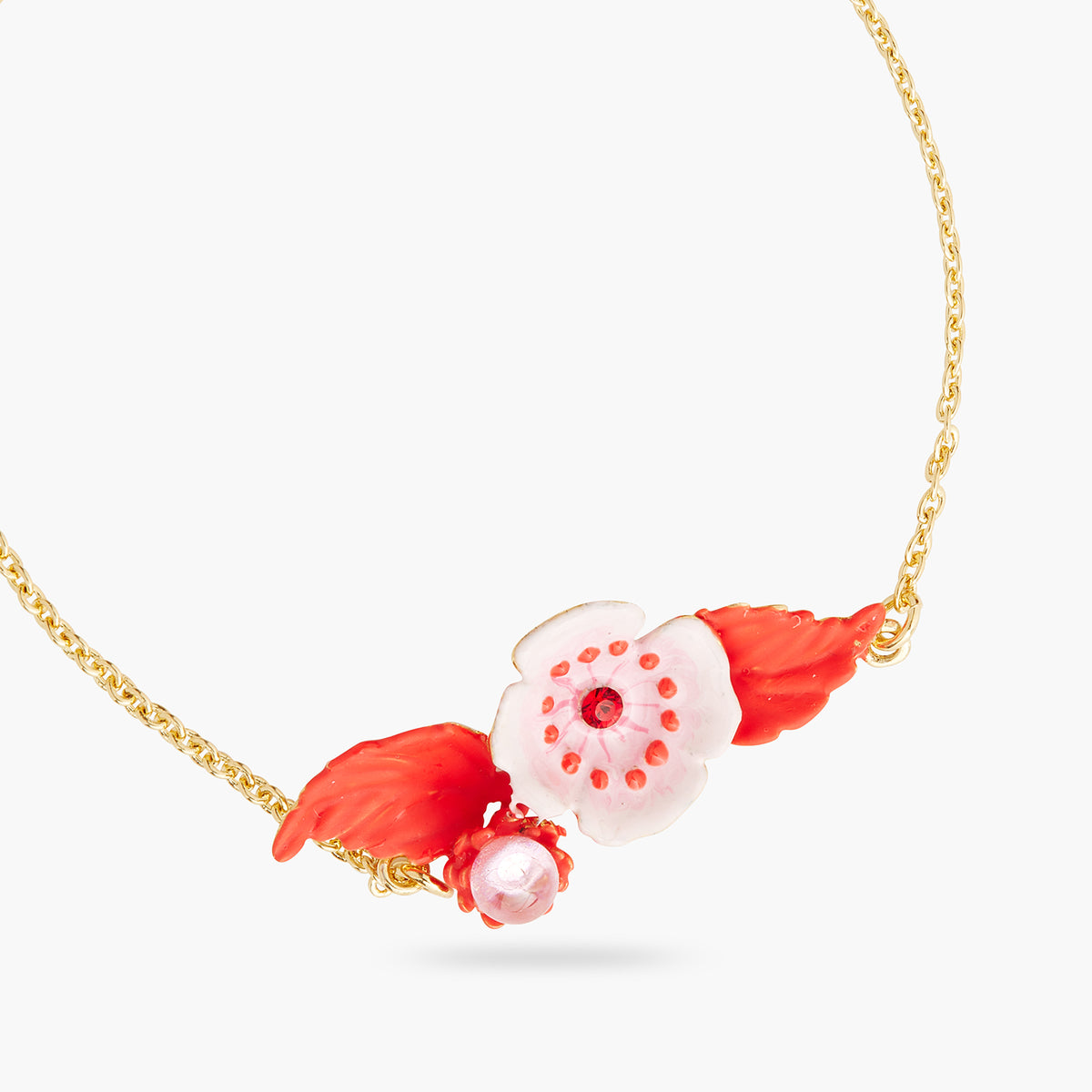 Anemone And Crystal Thin Bracelet | AQHC2011