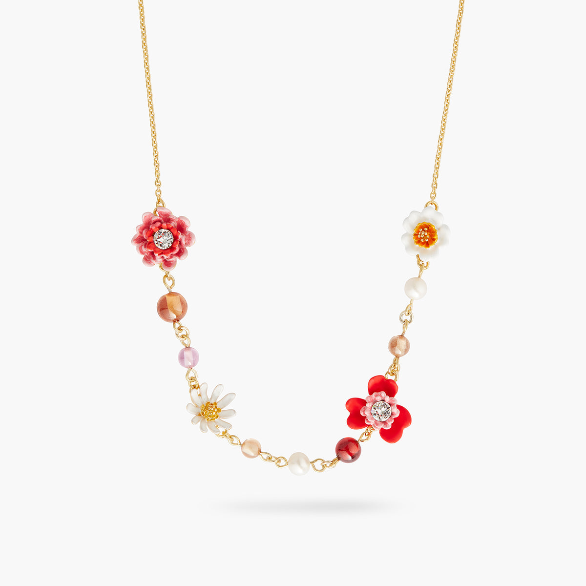 Anemone And Gerbera Thin Necklace | AQHC3041