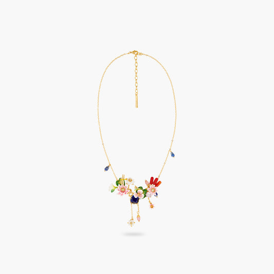 Water Garden And Lapis Lazuli Statement Necklace | AQJF3011